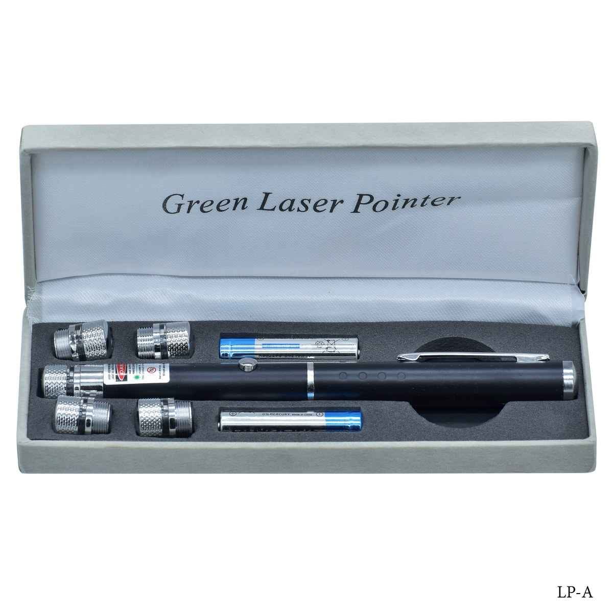 Laser Pointer Green Light 5 in 1 Green Disco Black LP-A
