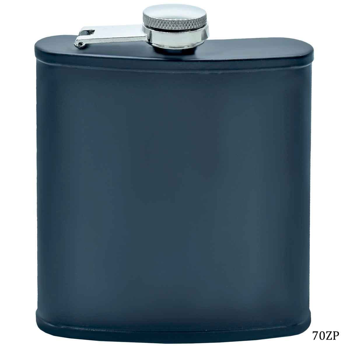 Hip Flask Printed Black Wine Bottle Stainless Steel 7oz Capacity 70ZP
