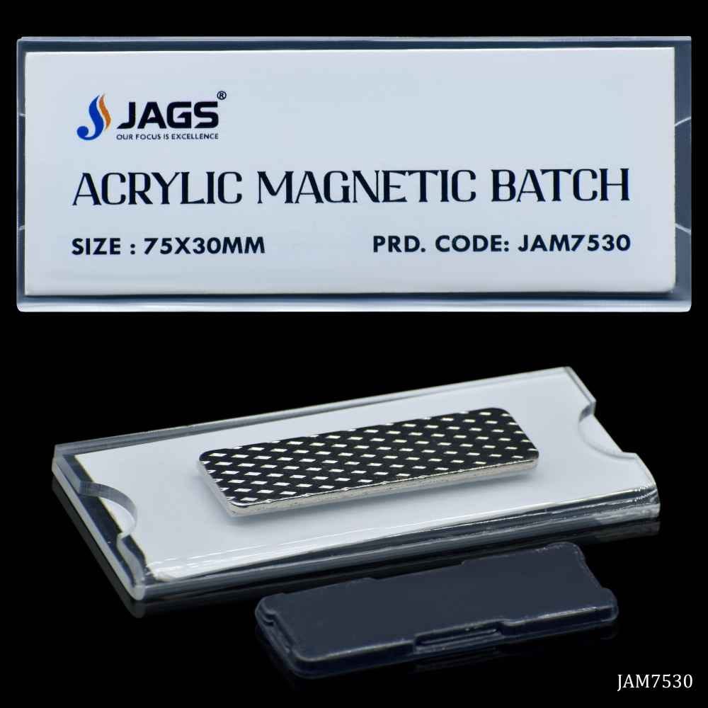 Jags Magnetic Batch Holder Acrylic 75X30MM JAM7530