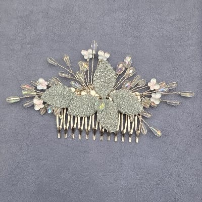 GREEN CRYSTAL HAIR PIN