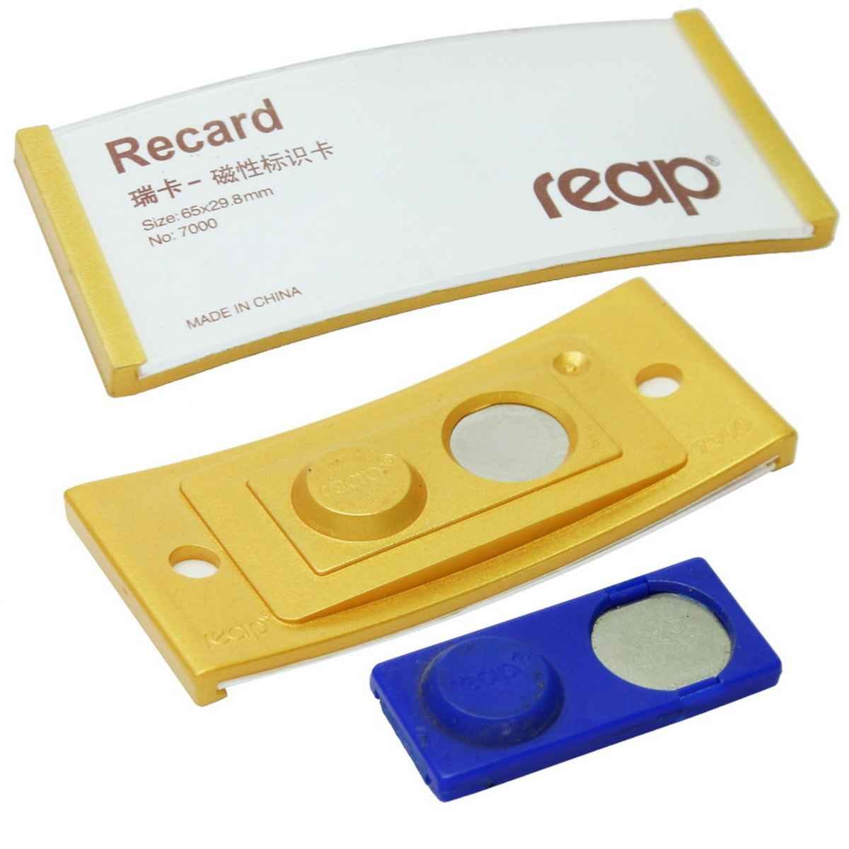 Magnetic Name Batch Golden 75X32mm Plastic Plate 7001PG