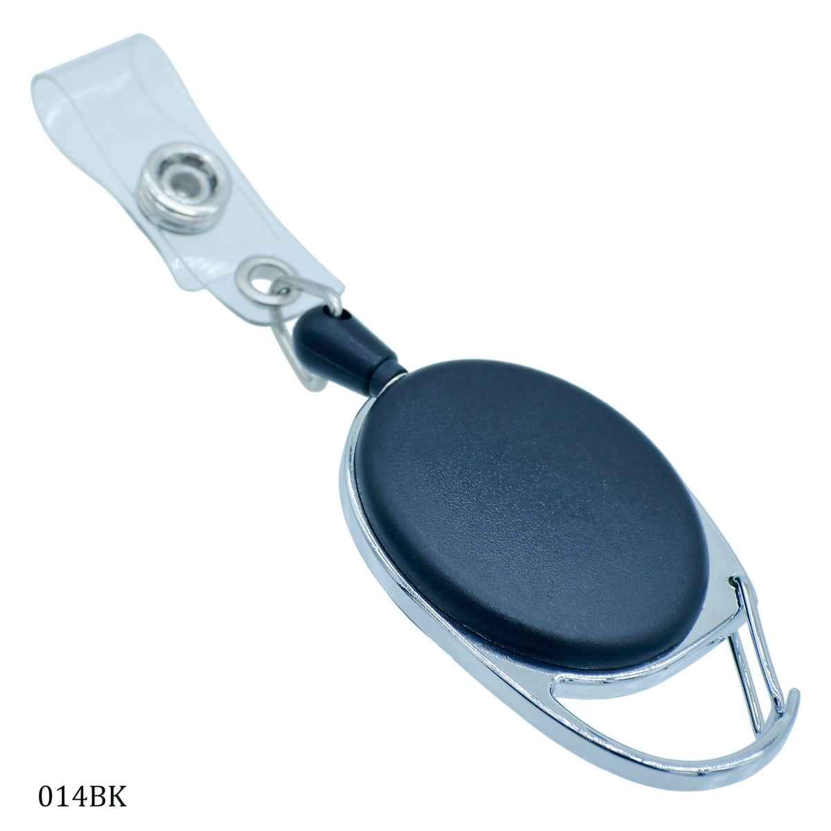 Black Yoyo Badge Retractable ID Card Holder 014BK
