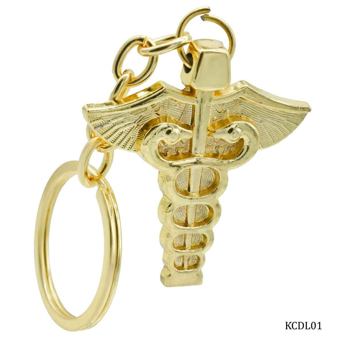 Gold Colour Key Chain Dr Logo KCDL01