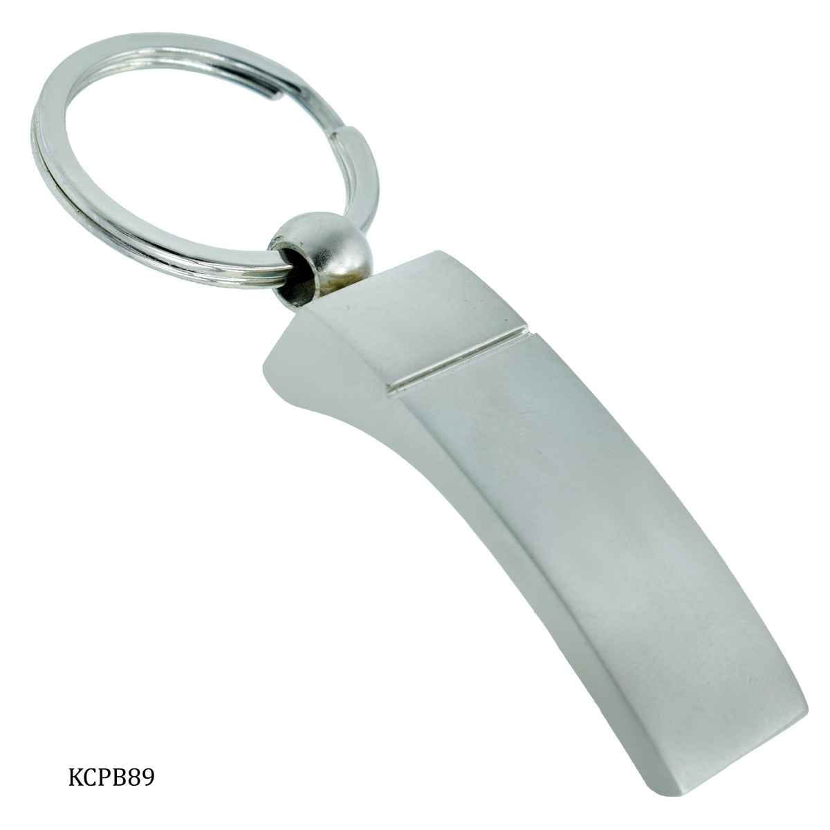 Key Chain Silver Plain Metal 89 No KCPB89