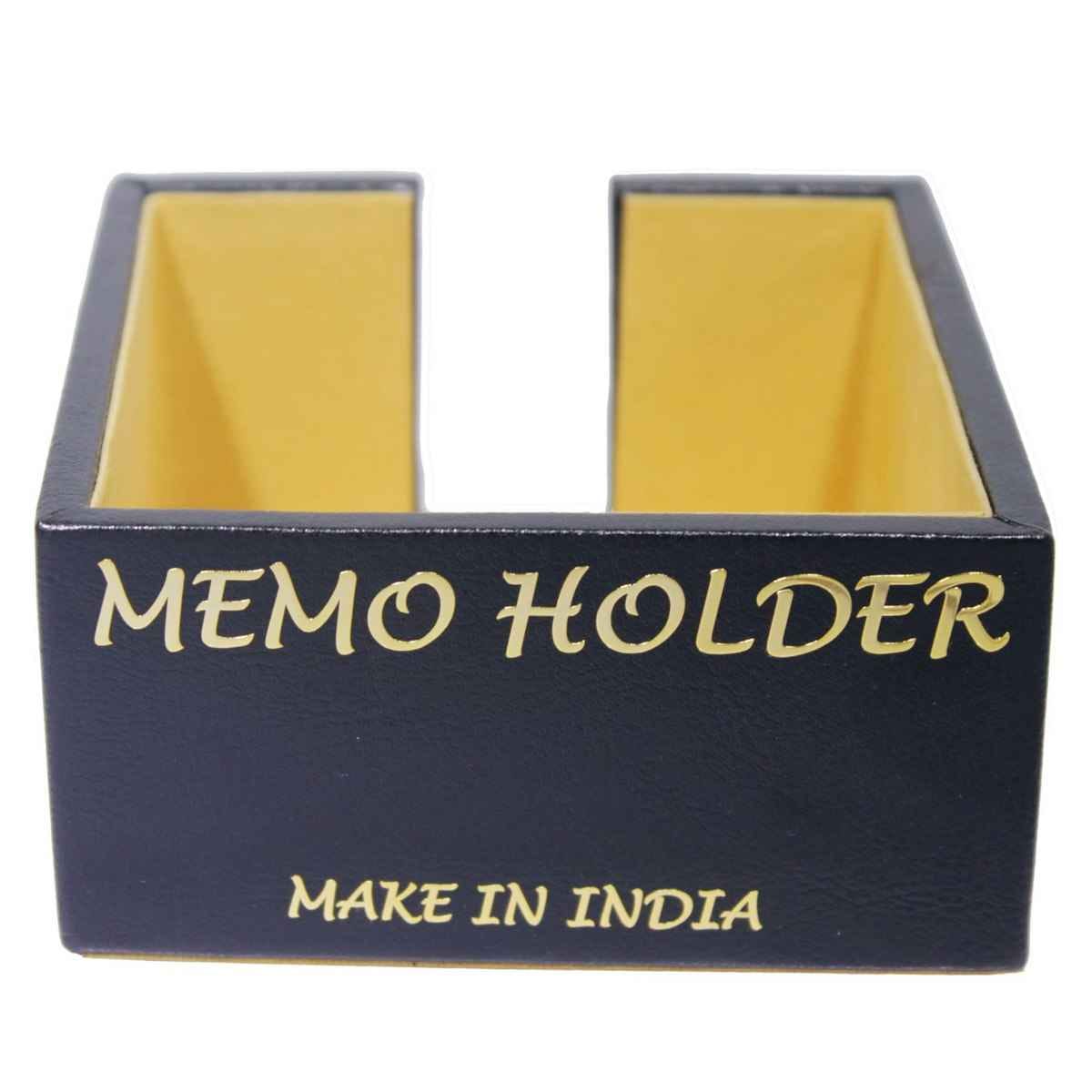 Black Leather Memo Holder MHLB00