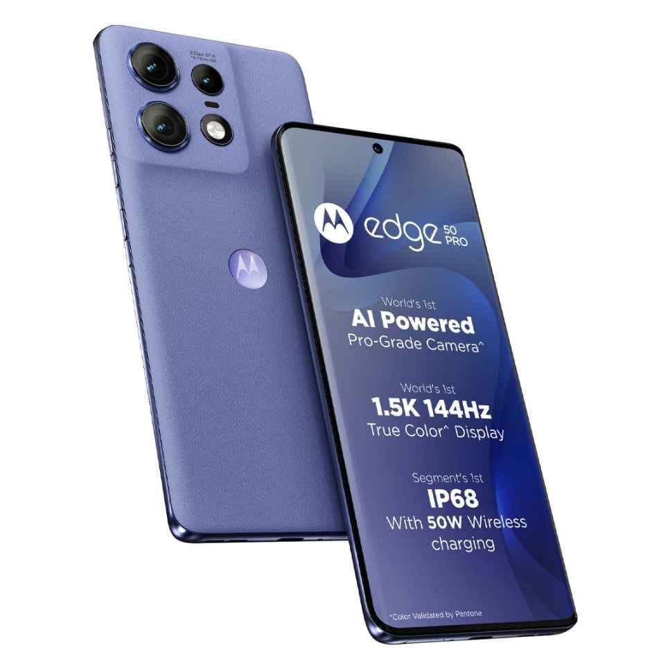 Motorola Edge 50 Pro 5G with 125W Charger (Luxe Lavender, 12GB RAM, 256GB Storage)