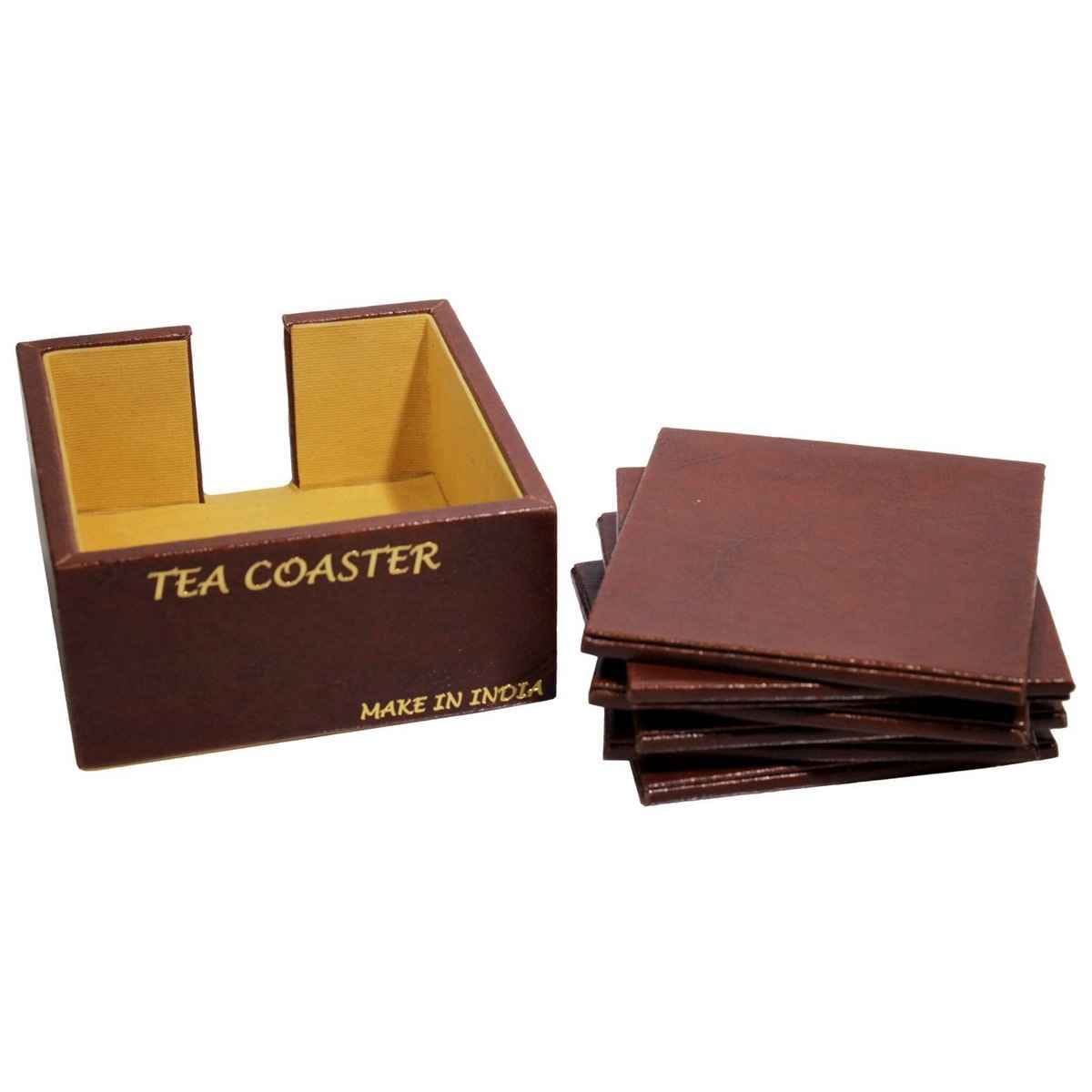 Cherry Leather Tea Coaster LTCC00