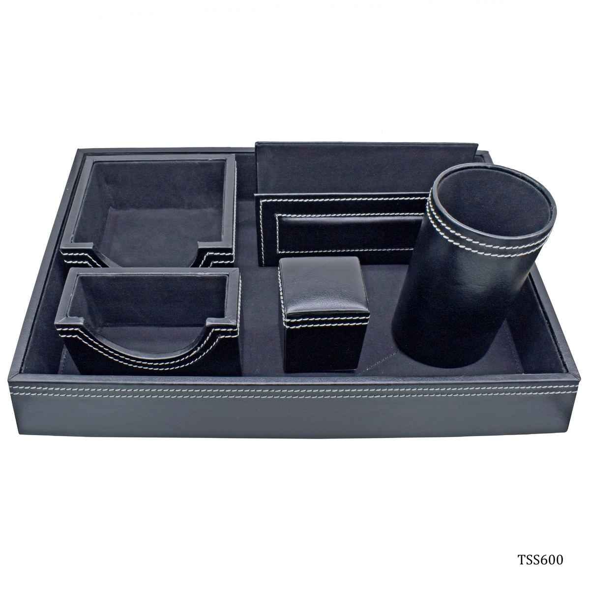 Black Table Stationery Set 6in1 Tray Set TSS600