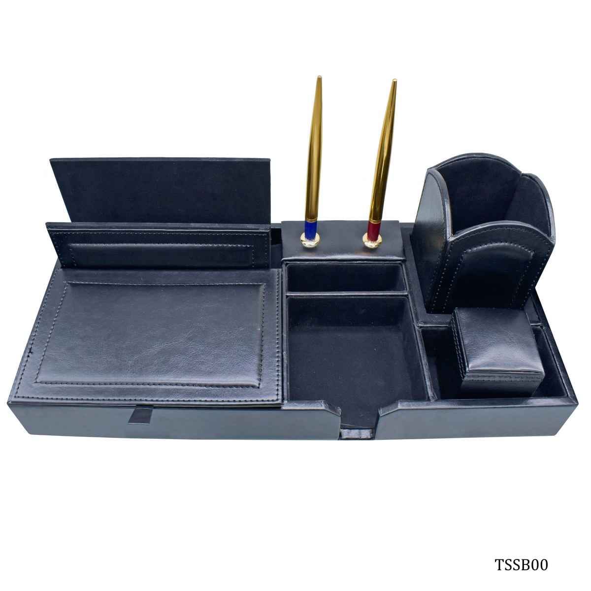 Black Table Stationery Set Pen Stand Big TSSB00