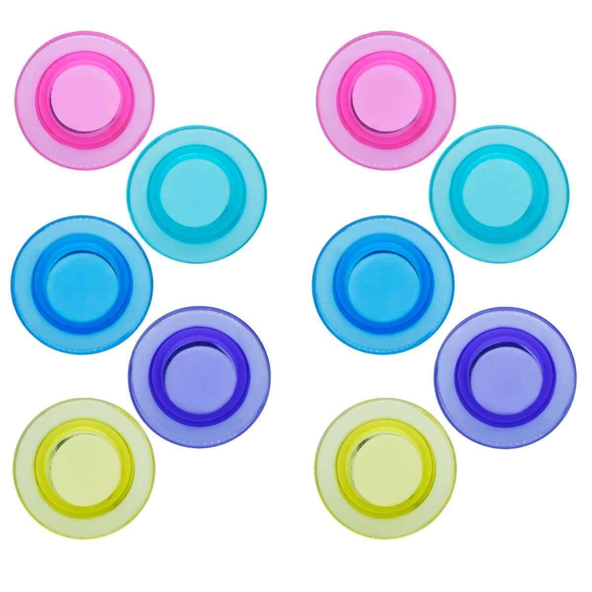 20MM Round Magnetic Button Fridge Magnet Transparent Multi Colour JMBT2010