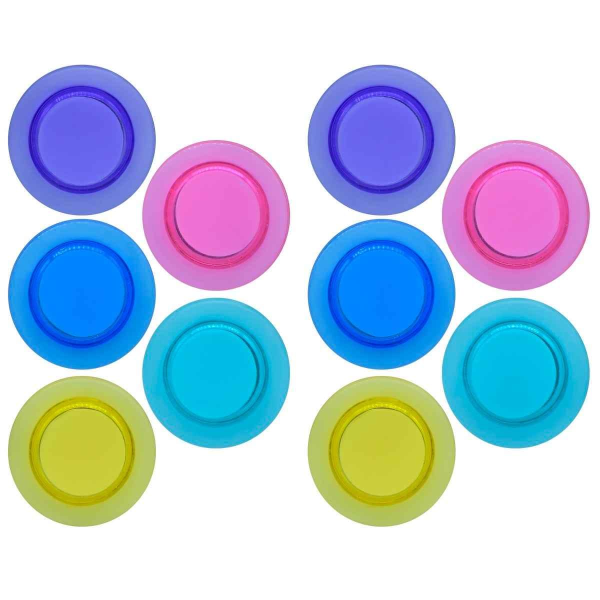 30MM Round Magnetic Button Fridge Magnet Transparent Multi Colour JMBT3010