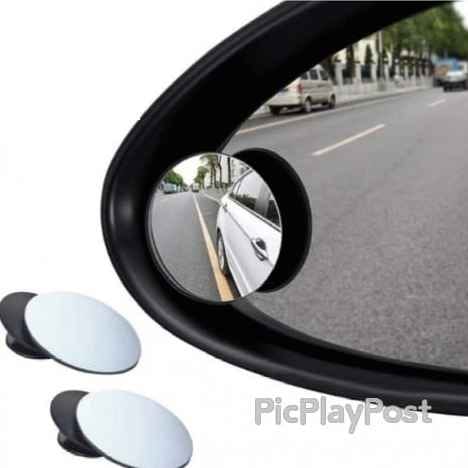 Car Blind Spot Mirror, HD Convex Rearview Mirror, 360-Degree Wide Angle, 2-Pack