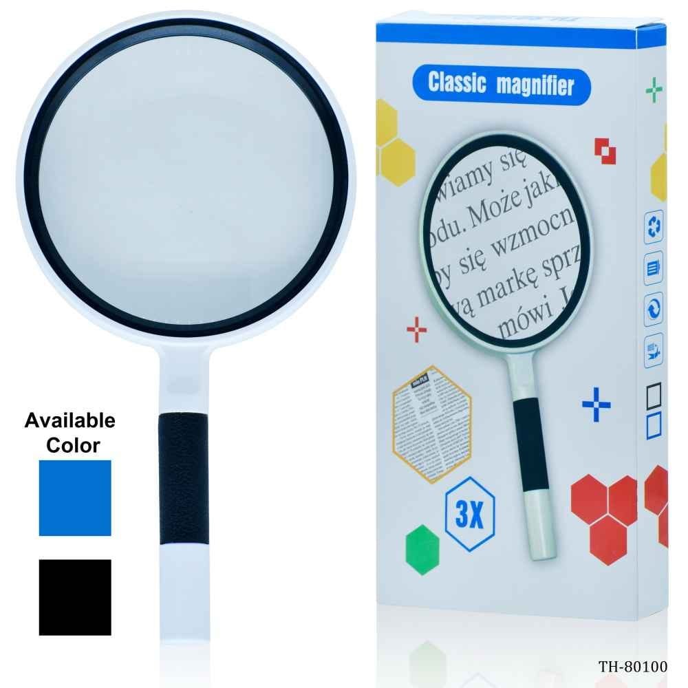 Magnifier Glass Classic 100MM 3X for Seniors & Kids TH-80100