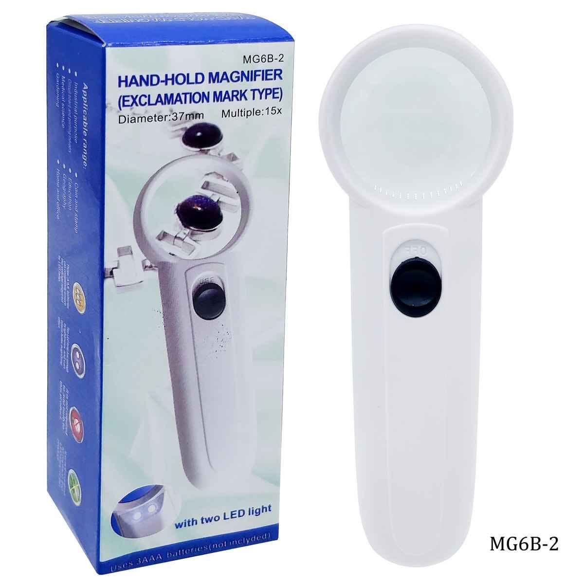 Magnifier Glass Hand Hold 15X 37MM MG6B-2