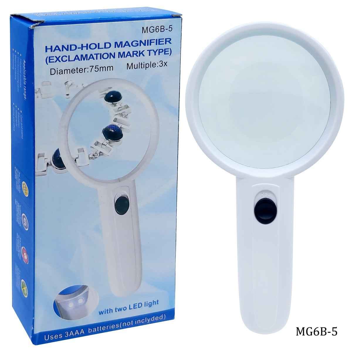 Magnifier Glass Hand Hold 3X 75MM MG6B-5