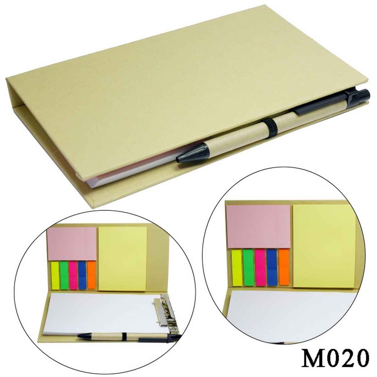 Eco-Friendly Memo Pad with pen and sticky notes M020