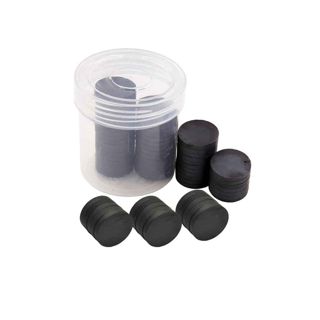 Magnet Button Black Round 15X3MM 100Pcs RAW15X3