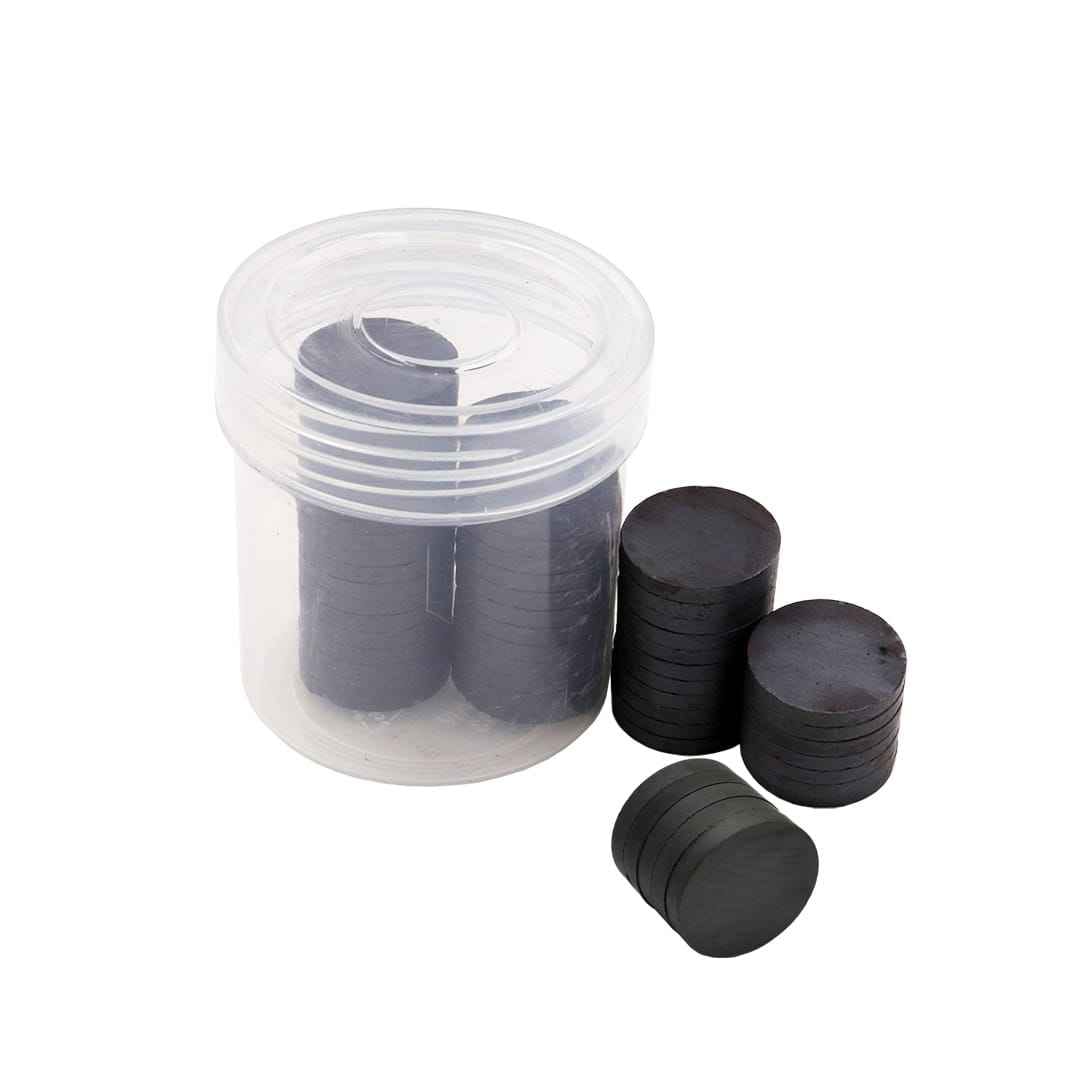 Magnet Button Black Round 25X3MM 30Pcs RAW25X3