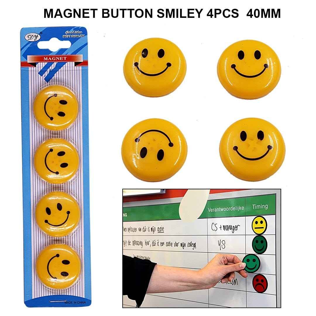 Magnet Button Smiley 4PcsX40MM RAW1333 RAW4141