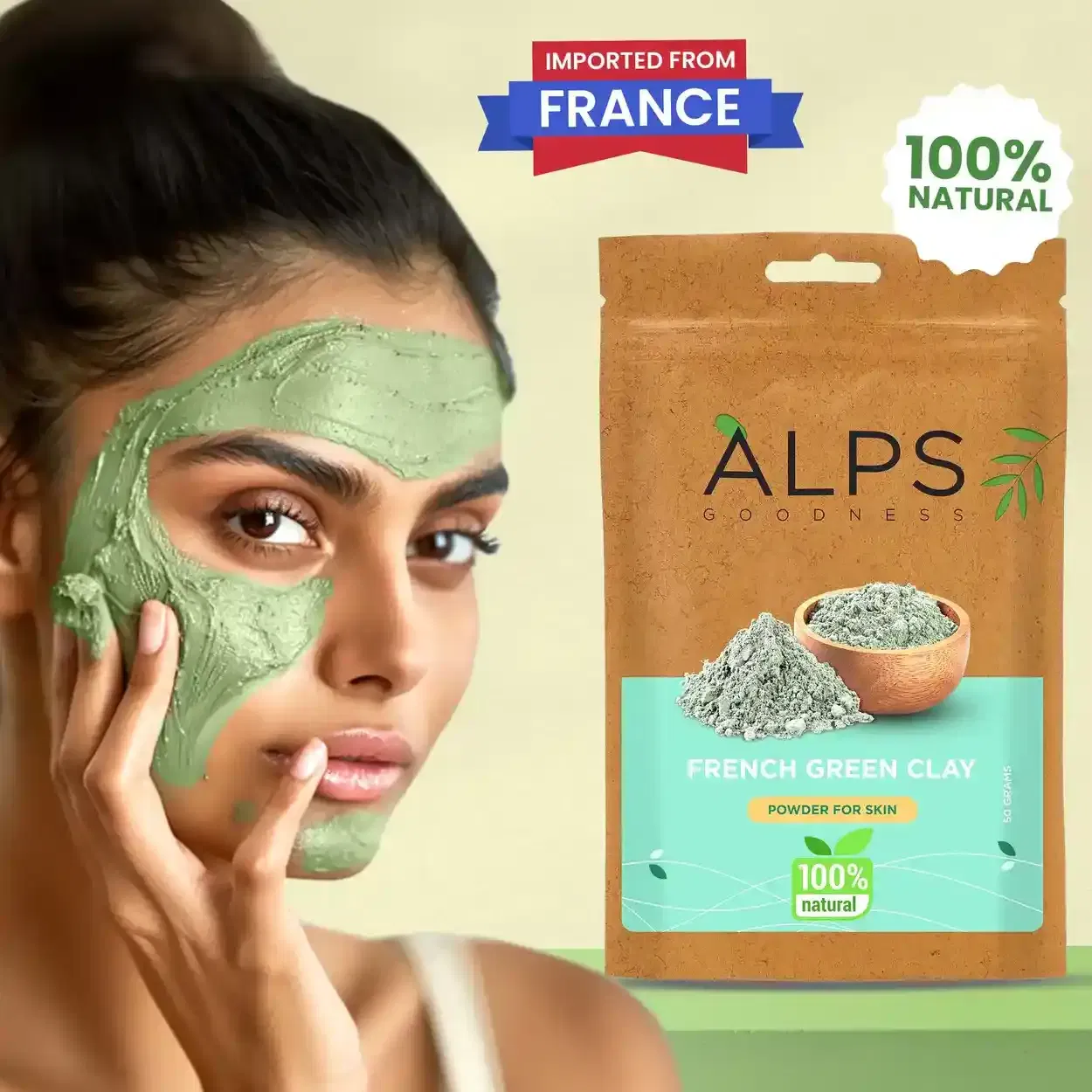 Alps Powder French Green Clay 50g