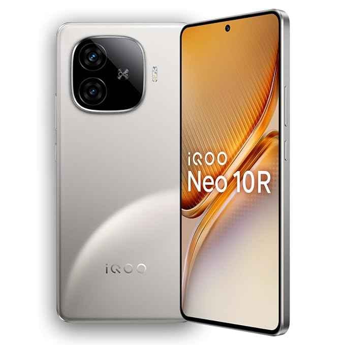 iQOO Neo 10R 5G (Moonknight Titanium, 12GB RAM, 256GB Storage)
