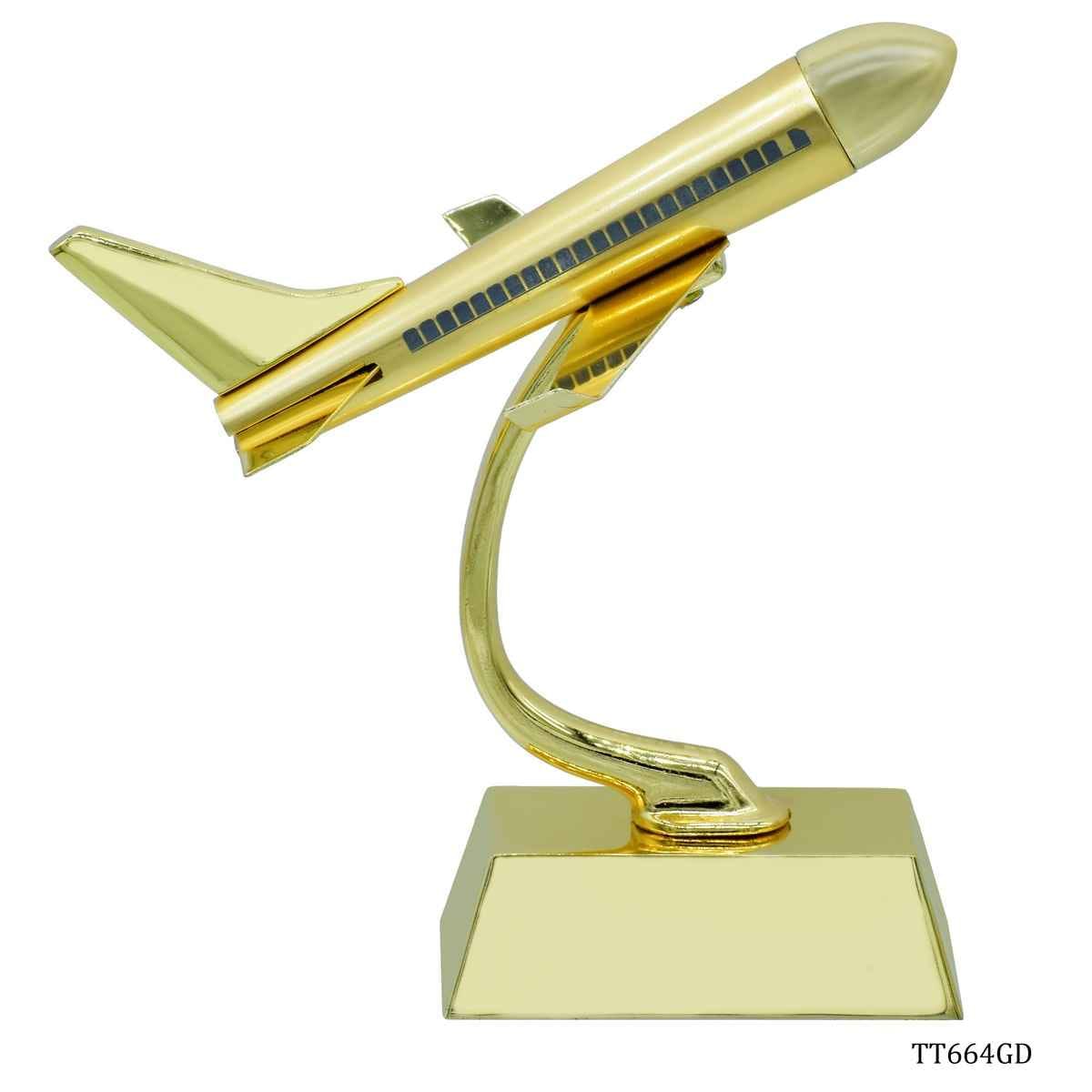 Desktop Top Air Craft With Stand Gold TT664GD