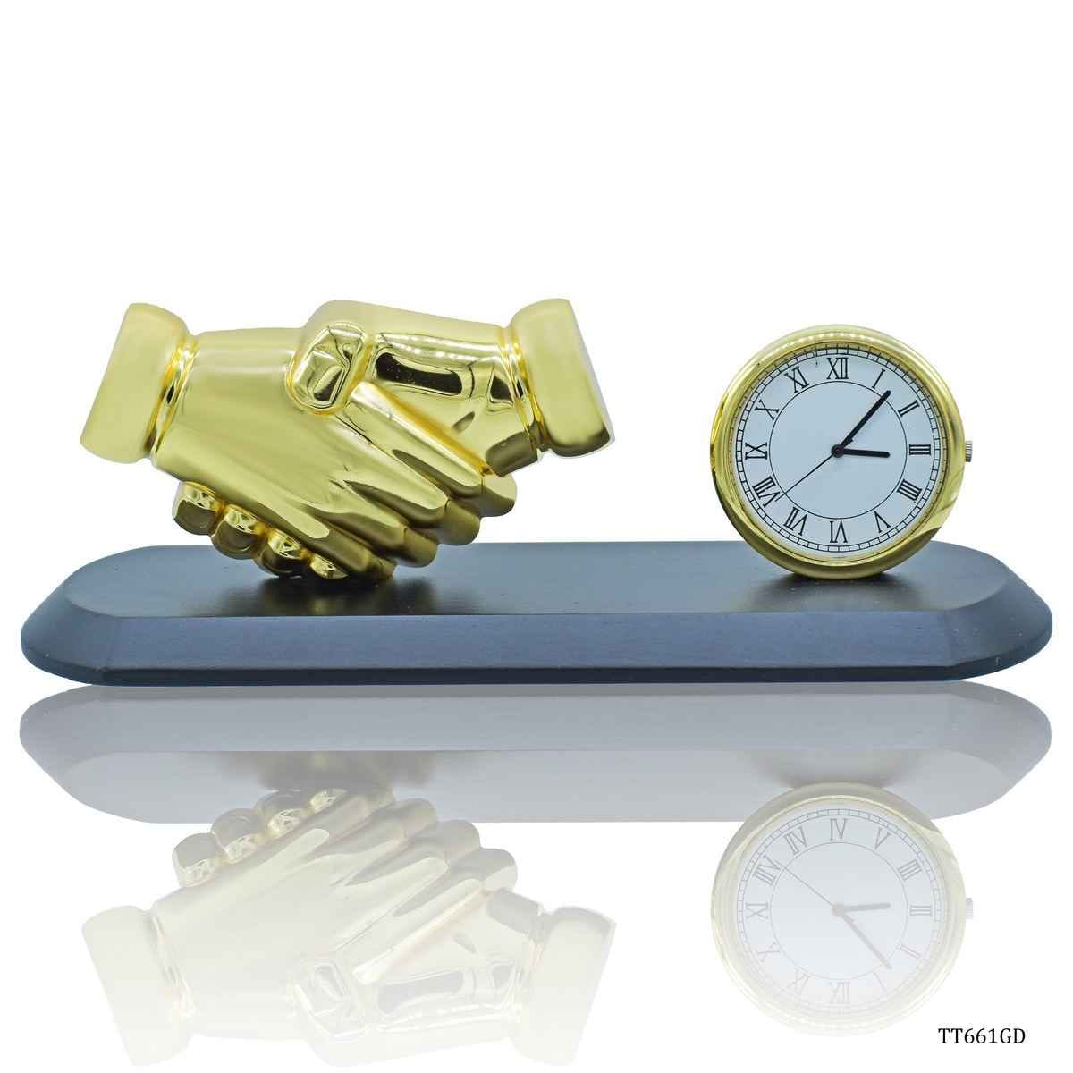 Desktop Top Hand Shake With Watch Gold TT661GD