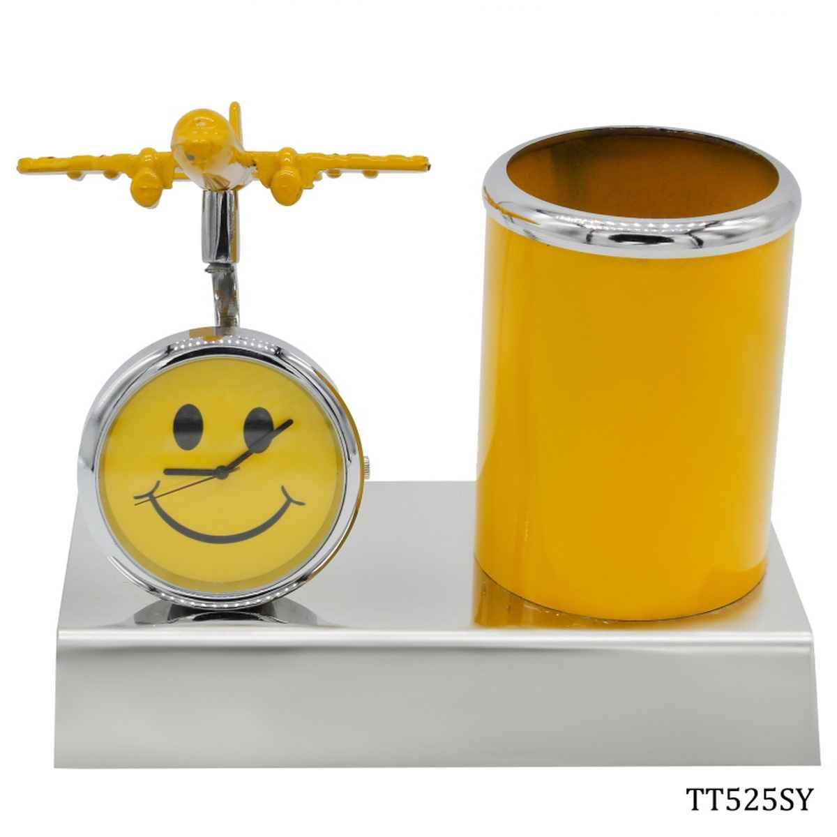 Smiley Pen Stand With Watch With Air Craft TT525SY