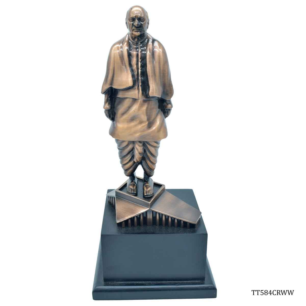 Sardar Patel 7inch With Wooden Stand Copper TT584CRWW