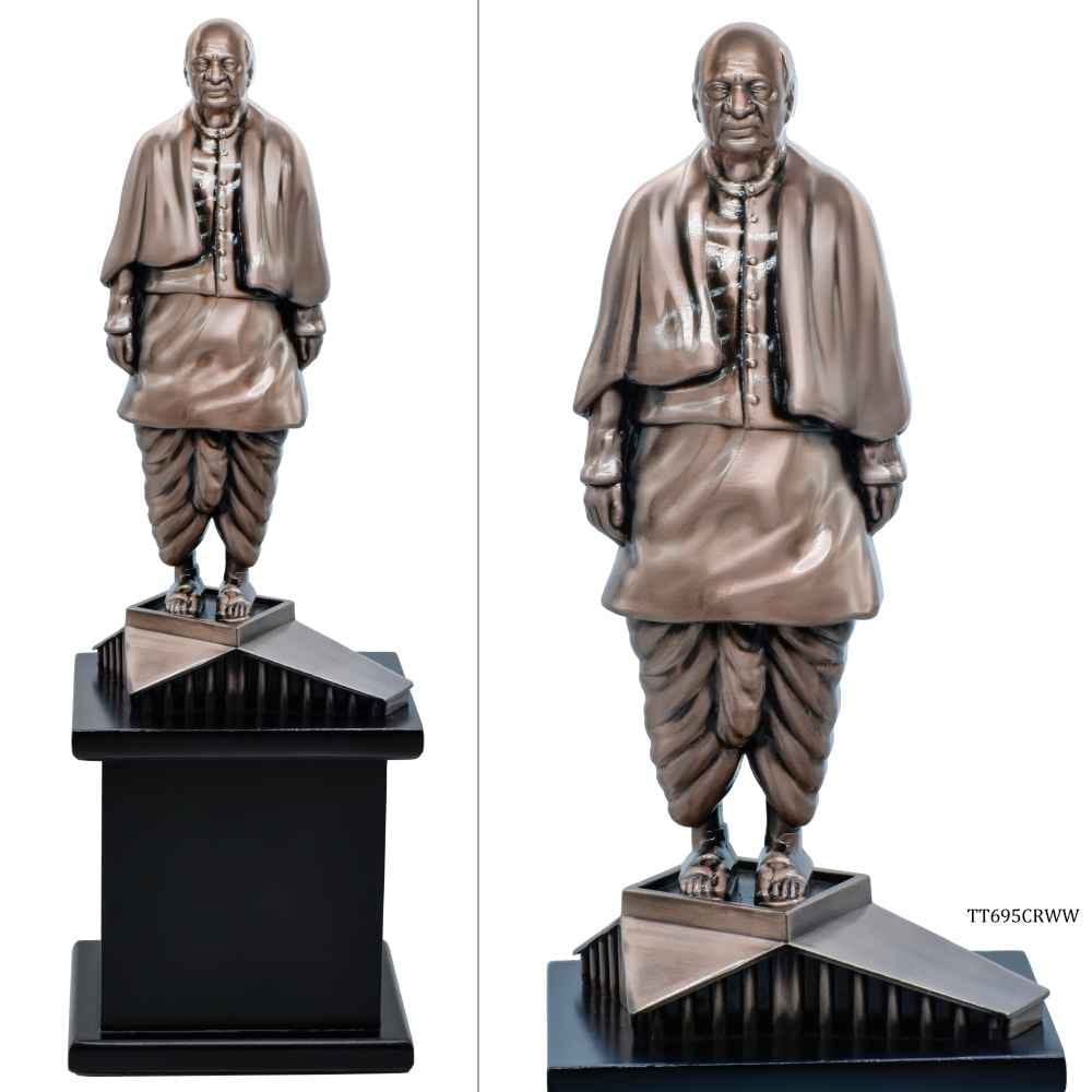 Sardar Patel 9 Inch With Wooden Stand Copper TT695CRWW