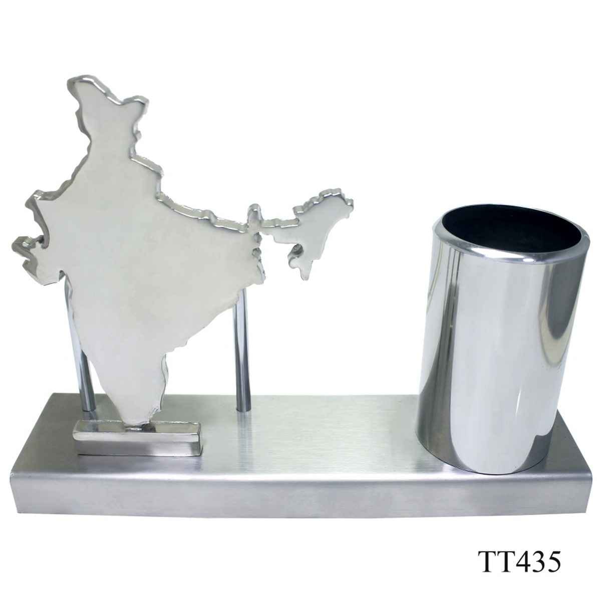 Table Top India Map With Pen Stand TT435