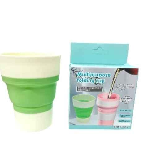 Collapsible Silicone Travel Cup, Portable Foldable Drinking Mug 1 Pcs