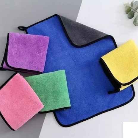 Car Cleaning Microfibre Towel, Double-Sided, 30x40cm, Multi-Color Pack, Super Absorbent 1 pcs