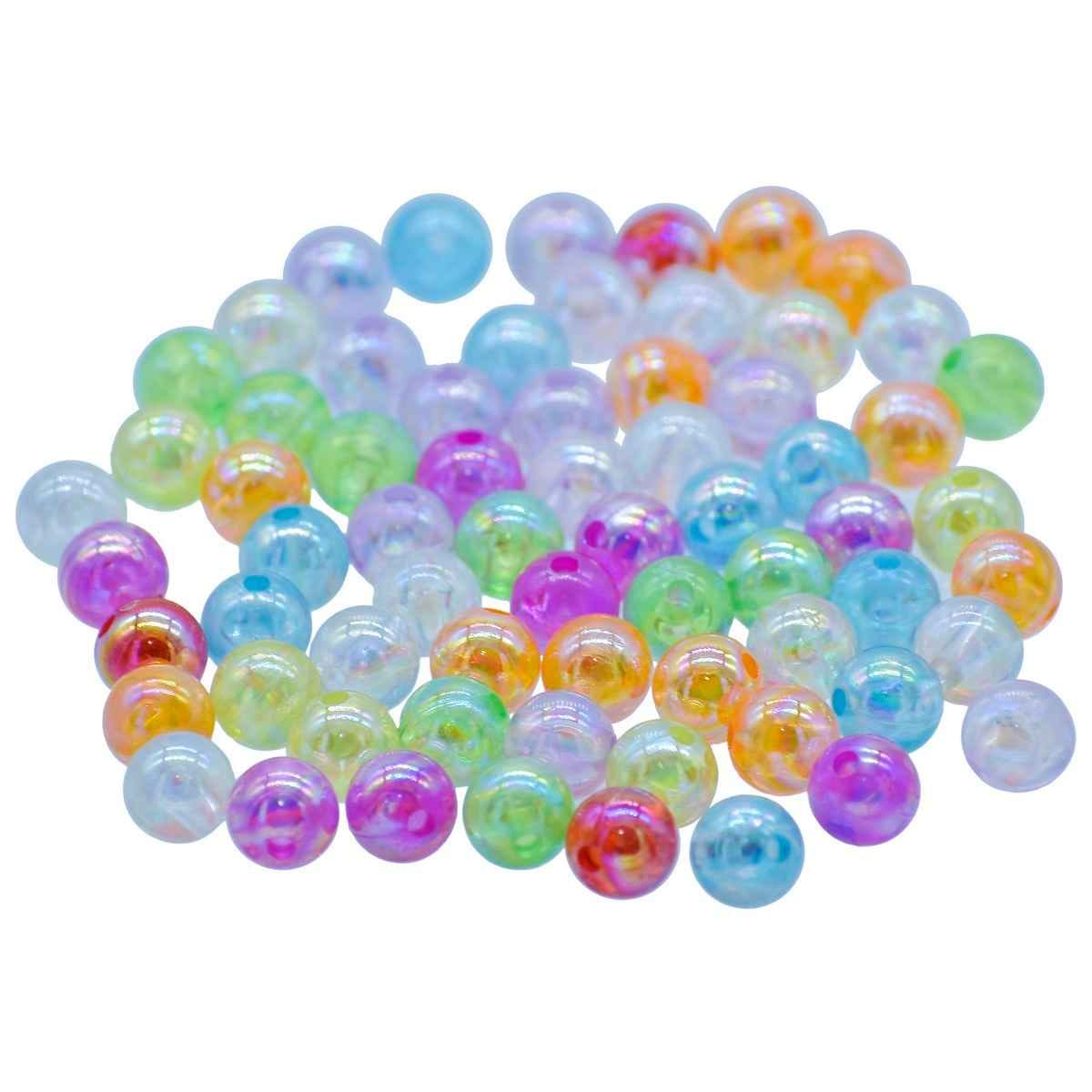 Crystal Rainbow Beads, 8mm Multicolour, 20g Pack JCPS8MM