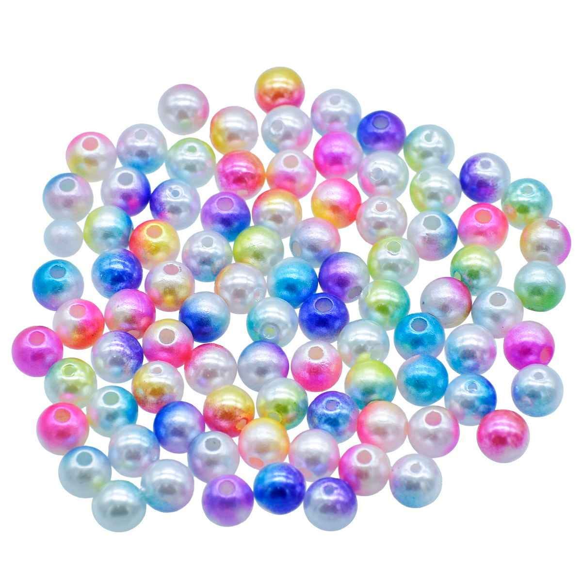 Beads Pastal Rainbow Multicolor 8MM 20Gsm JBRT8MM