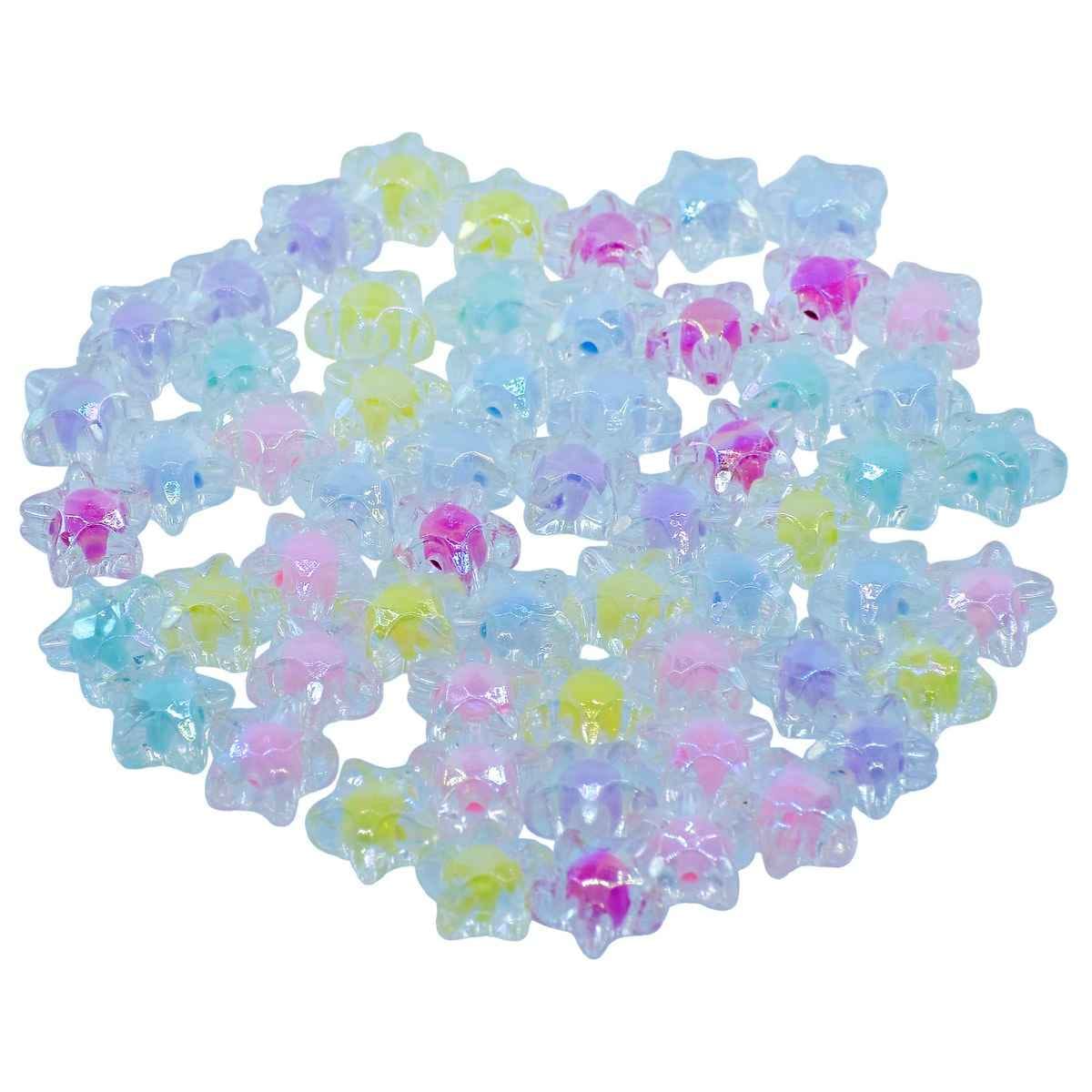Beads Two Ton Transparent Small Star 25GMS JCCP29