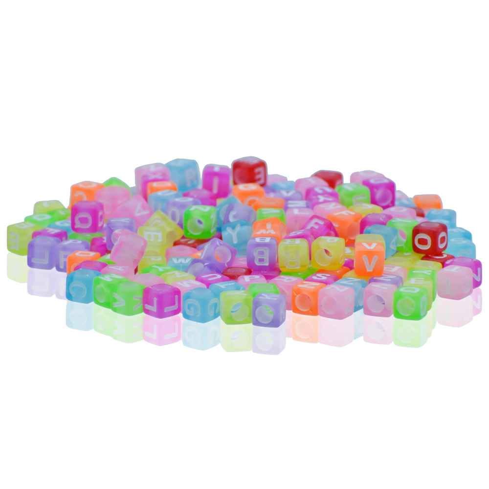 Beads Alphabet Square Small 25gm 6X6MM JCB204
