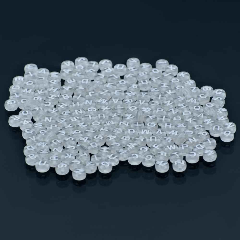Beads Alphabet Transparent Small 25g 4X7MM JCB208