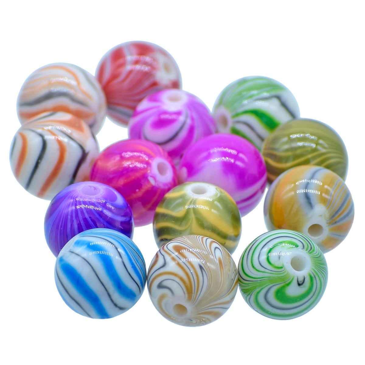 Beads Printed MultiColour 14MM 20Gsm JBPM14MM