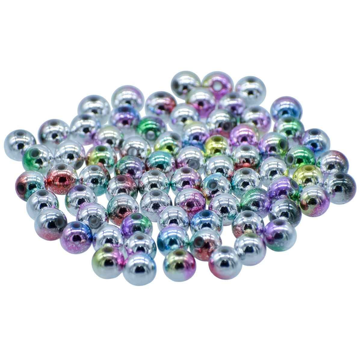 Beads Rainbow MultiColou 8MM 20Gsm JBSRN8MM