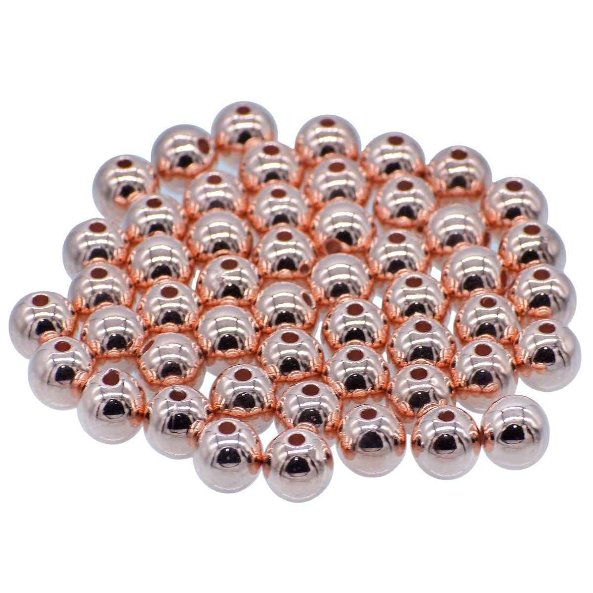 Beads Round Copper Colour 10MM 25Gsm JCBCR10MM