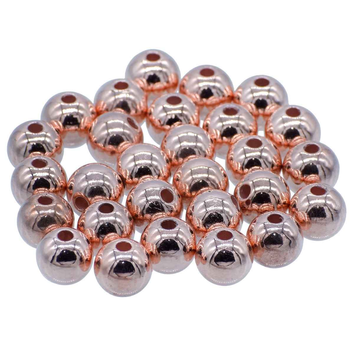 Beads Round Copper Colour 12MM 25Gsm JCBCR12MM