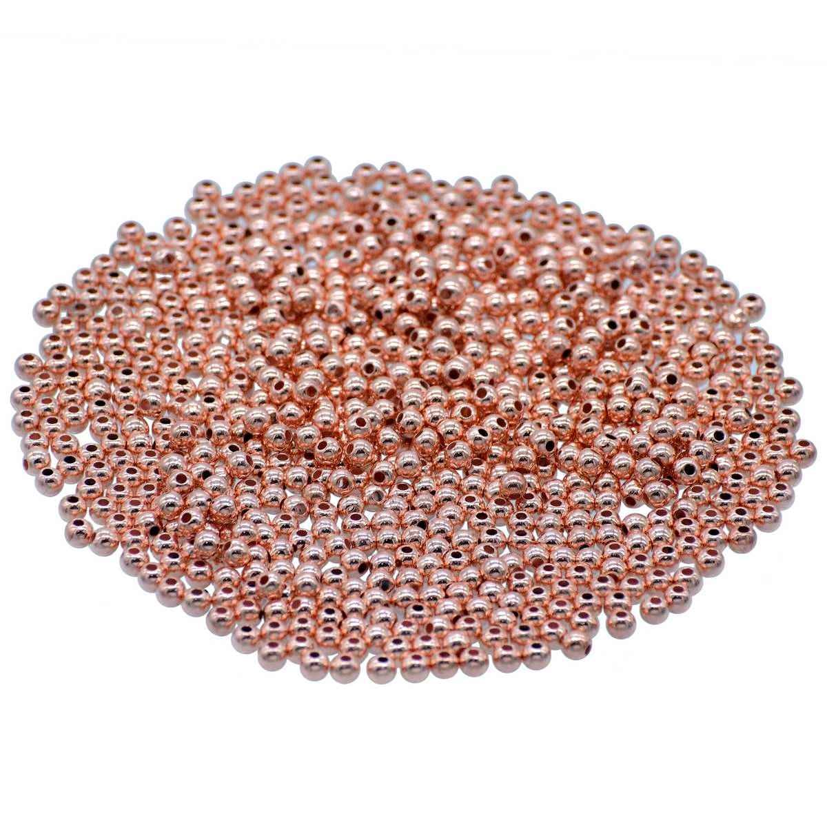 Beads Round Copper Colour 4MM 25Gsm JCBCR4MM