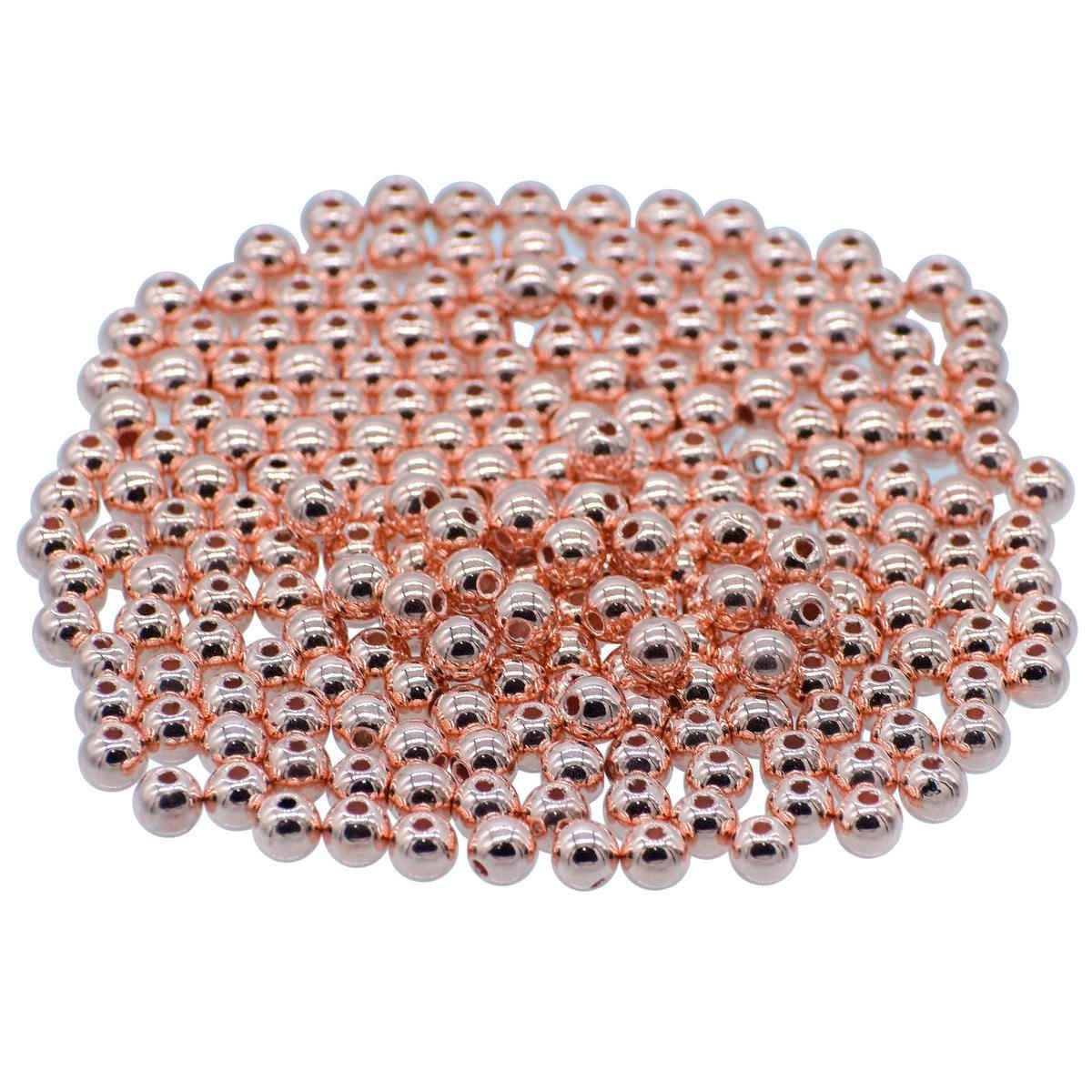 Beads Round Copper Colour 6MM 25Gsm JCBCR6MM