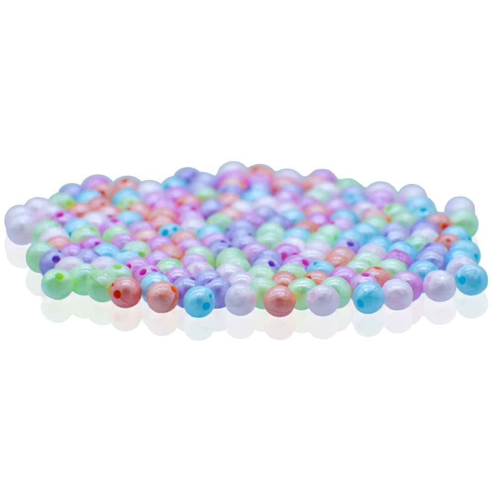 Beads Round Pastel Mix Colours 6MM 20Gsm JCBR01