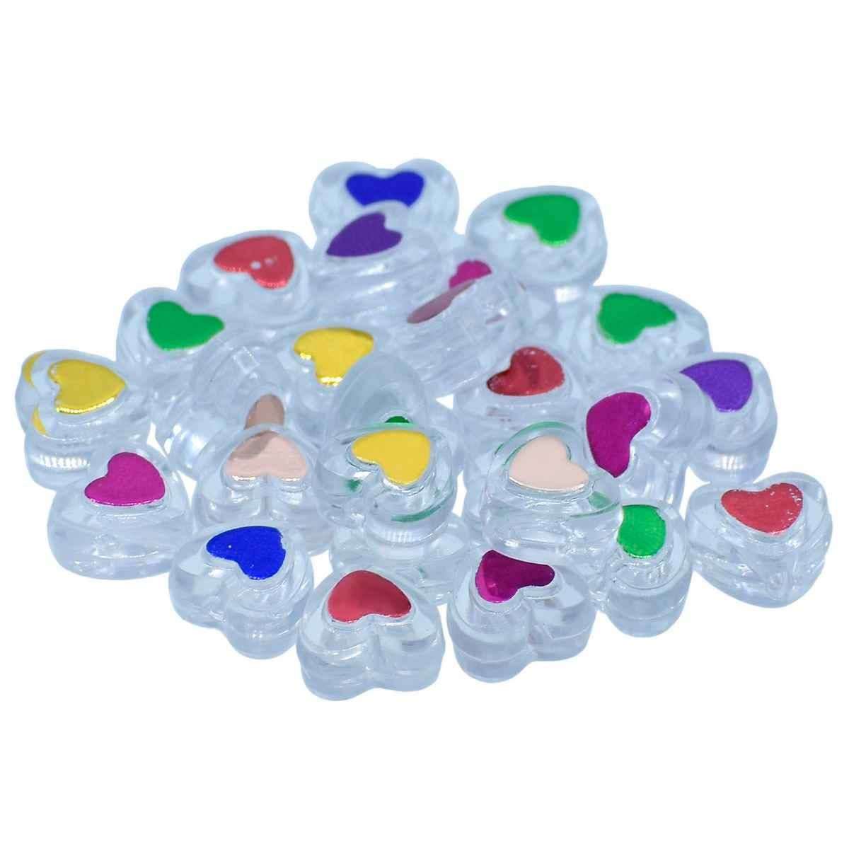 Beads Transparent Heart 10gsm 5X10MM JCB227