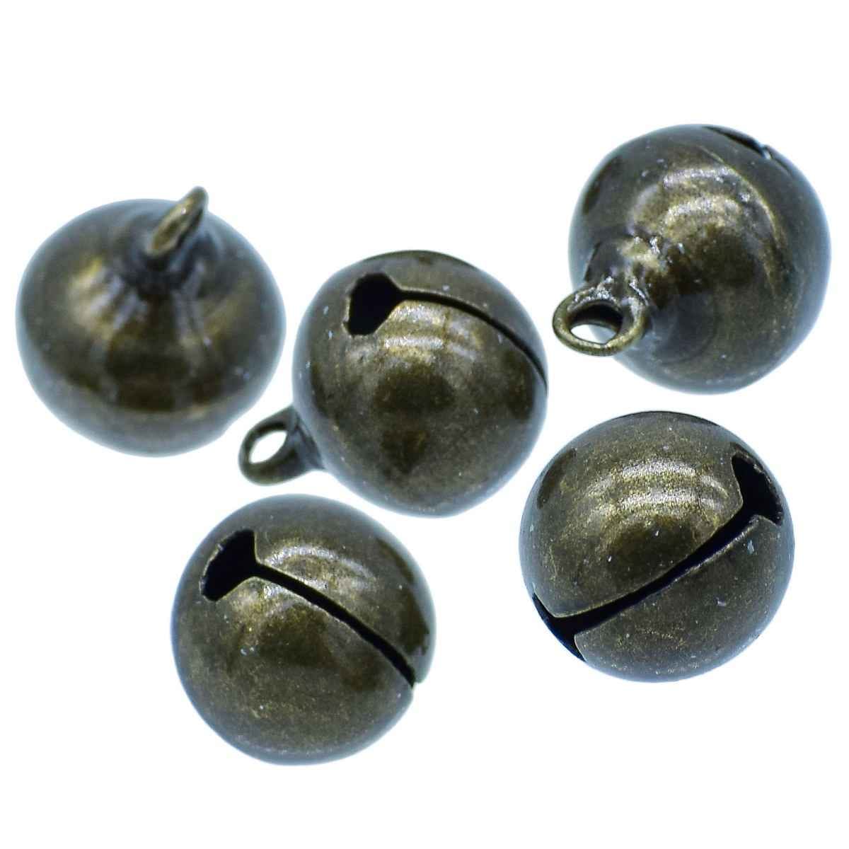 Mini Metal Bells Bronze 12MM 5 Pc JMMB37