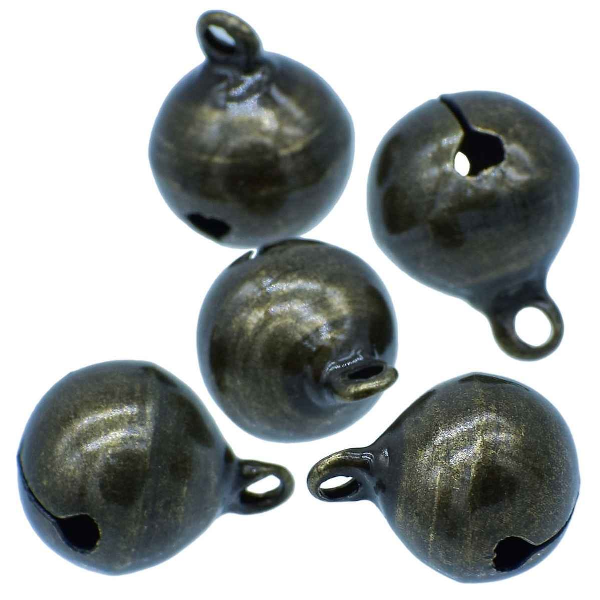 Mini Metal Bells Bronze 14MM 5 Pc JMMB38