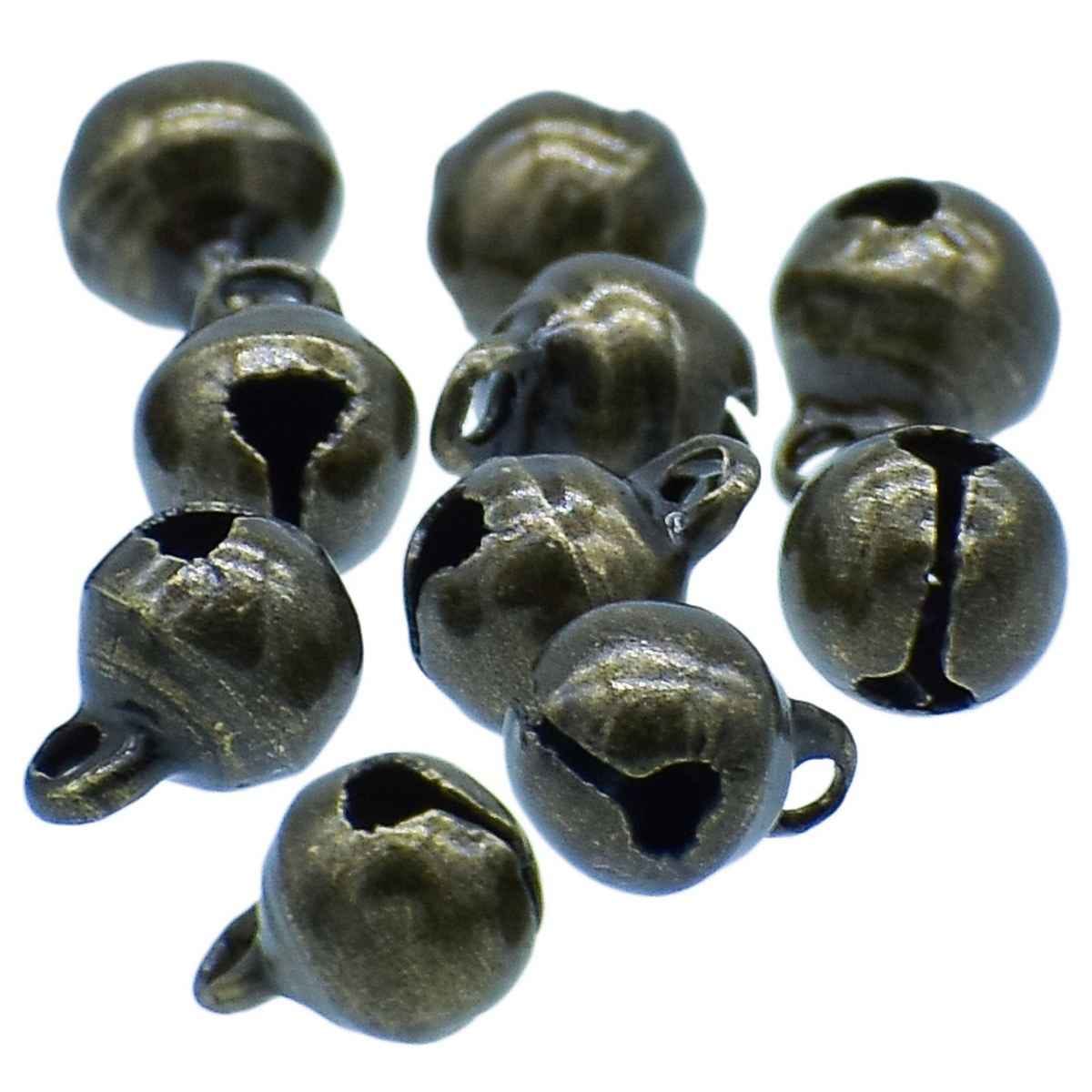 Mini Metal Bells Bronze 6MM 10 Pc JMMB34