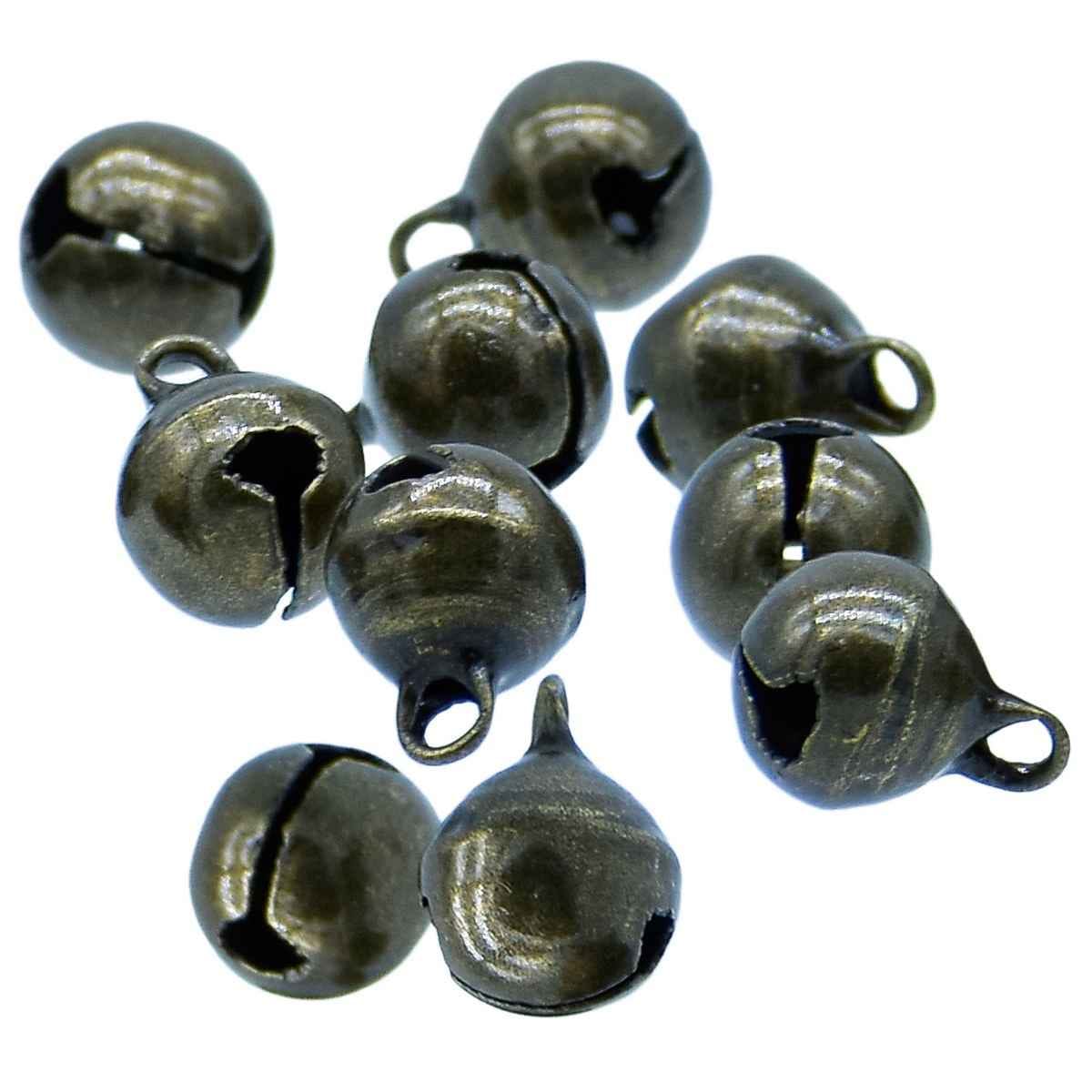 Mini Metal Bells Bronze 8MM 10 Pc JMMB35